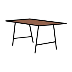 Dovetail dinning pation table furniture vector icon design 