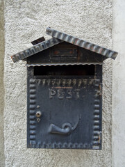Old metallic post box