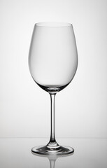 
Empty wine glass on a white background