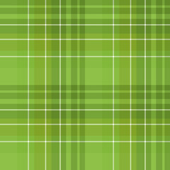 Fototapeta premium Seamless pattern in simple bright green and white colors for plaid, fabric, textile, clothes, tablecloth and other things. Vector image.