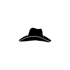 Leather Country Western Cowboy Hat.  Texas Sheriff Hat silhouette