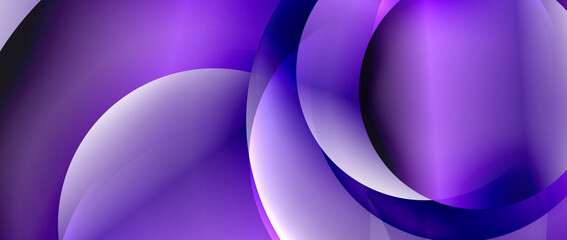Circle modern geometric abstract background with liquid gradients