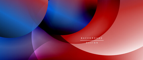 Circle modern geometric abstract background with liquid gradients