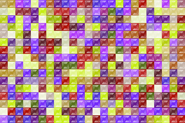 Fototapeta premium Simple banner of decorative patterns colored geometric composition flat style