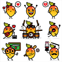 design vector set of mangoes