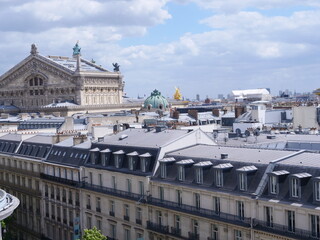 A panoramic view of Paris from a nice terrace. (view from Paris 9th district)