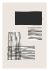 Trendy abstract creative minimalist artistic hand drawn composition