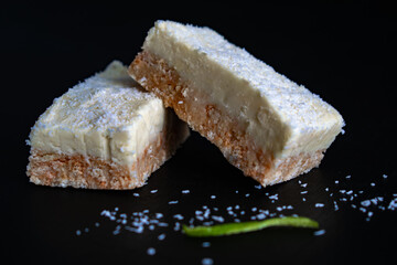 Lemon and coconut dessert bars.