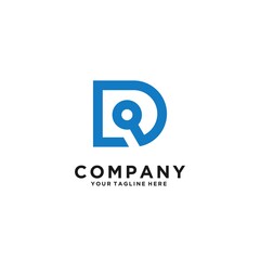 Obraz premium initials D technology logo stock vector 