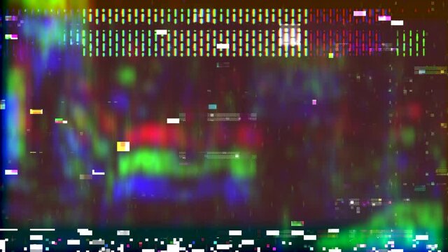Glitch noise. Chaotic Code. Video background transition effect for video editing intro and logo