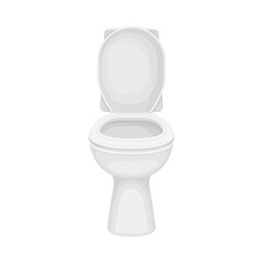 White Toilet Bowl or Toilet Tank Isolated on White Background Vector Illustration
