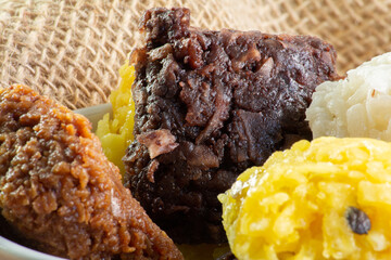 Cocada Coconut Candy. Various flavors. Typical Brazilian sweet.