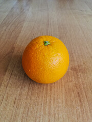 orange on wood