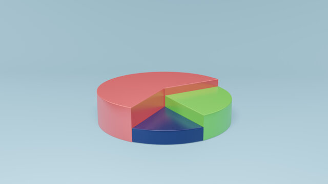 colorful 3d pie chart graph
