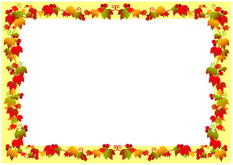 フレーム　ツタの葉