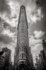 Printed roller blinds New York City, NY, USA - May 24, 2016: The Flatiron Building (Beaux-Arts style) in Black & White. Completed in 1902 it was one of the first skyscrapers in New York City. Flatiron District. Manhattan