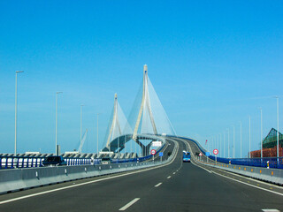 View to the Constitution of 1812 Bridge over the bay of Cadiz, Andalusia, Spain © Sergei Timofeev
