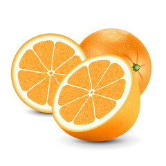 Fresh orange isolated