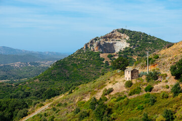 Fototapeta na wymiar mountain landscape at Olmeta-di-Tuda, France