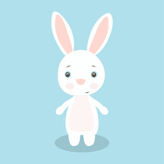 Happy Easter Bunny Vector illustration. Cute Rabbit cartoon character. 