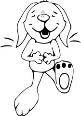 Happy Easter Bunny Vector illustration. Cute Rabbit cartoon character. 