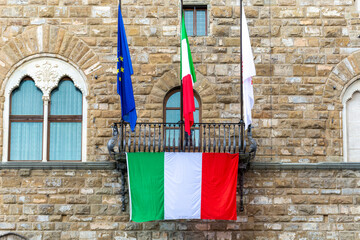 flag of italy, firenze and europe
