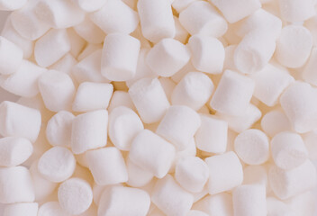 White marshmallow . Marshmallows for frying on the fire.