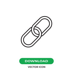 Link icon vector. Chain sign