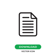  Document icon vector. File sign