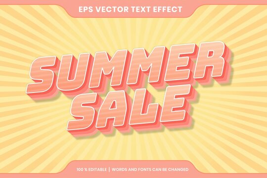 summer sale text effect editable