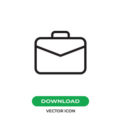 Briefcase icon vector. Suitcase sign