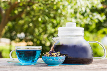 Asian floral blue tea for weight loss
