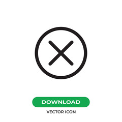 Obraz premium Cancel icon vector. Cross sign