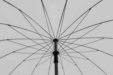 black umbrella isolated on white