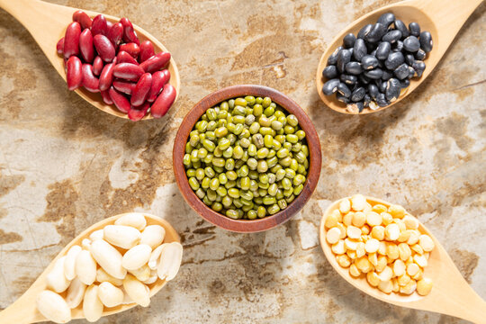 Image Top View Of Mixed Beans