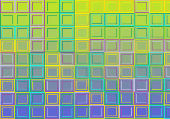 Abstract multicolored 3d square with gradient. seamless 3d colorful block grid.