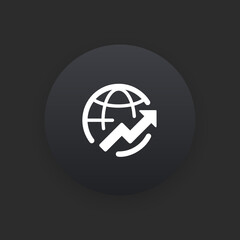 World Stock Up -  Matte Black Web Button