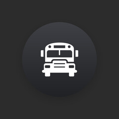 Bus -  Matte Black Web Button