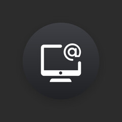 System Email -  Matte Black Web Button