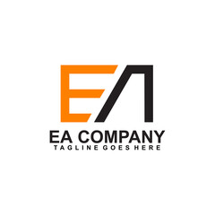 EA letter initial logo design template