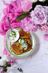 vegan Corn fritters...style rustic