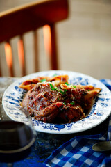pappardelle with osso buco ragu..style rustic.