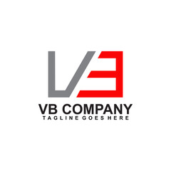 VB letter initial logo design template