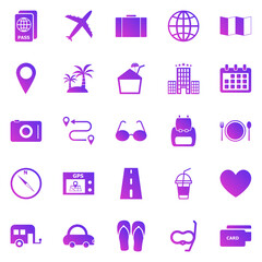 Trip gradient icons on white background