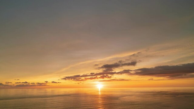Amazing light sunset or sunrise over tropical sea Time Lapse video nature landscape Beautiful light of nature
