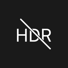 HDR off icon. Premium quality symbol modern simple vector icon for website, mobile app. Vector Illustration