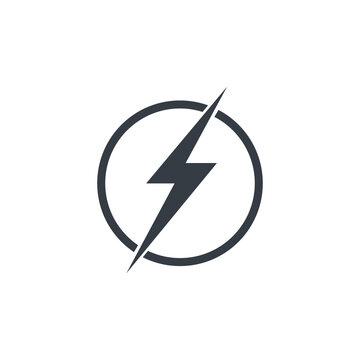 Lightning icon. Flash symbol modern simple vector icon for website or mobile app