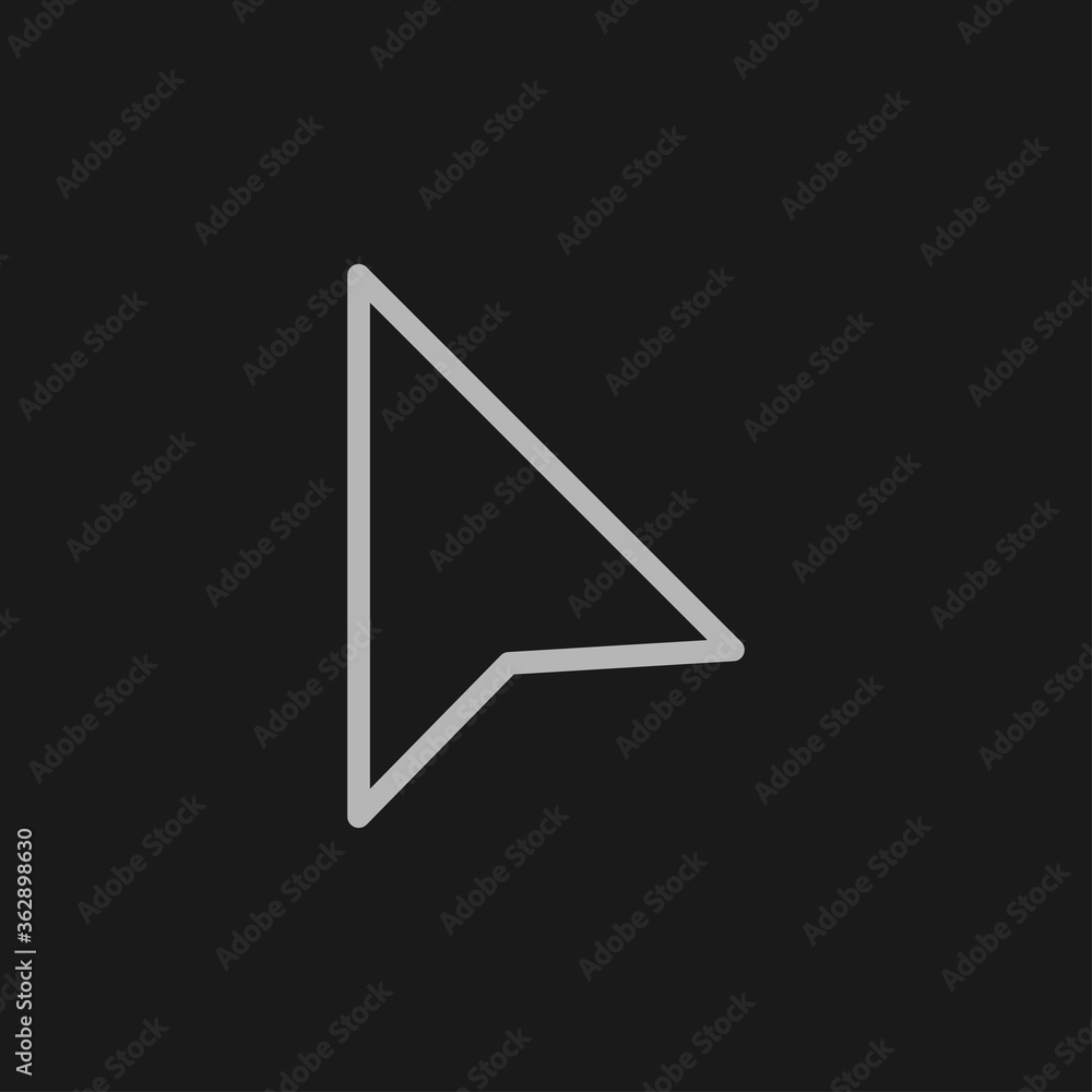 Fototapete selection tool icon isolated on dark background. selection triangle symbol modern simple vector icon