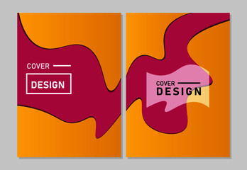 Cover design modern template paper cut design abstract background