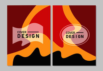 Cover design modern template paper cut design abstract background